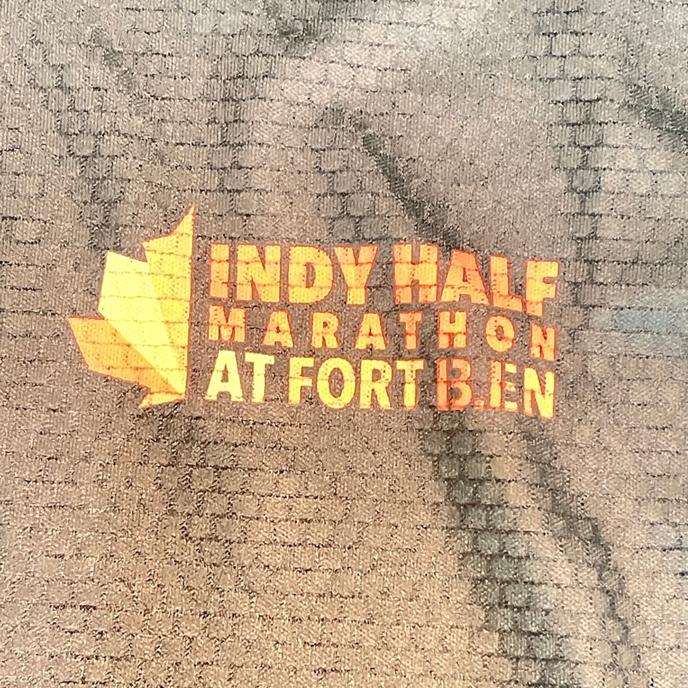 Indy Half Marathon At Ft. Ben Quarter Zip Tech Shirt Long Sleeve Large Running.